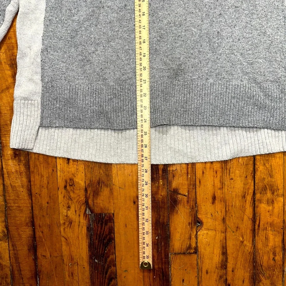 Tommy Hilfiger Sweater Men's 2XL Gray Knit Long Sleeve Script Logo Crew Neck‎